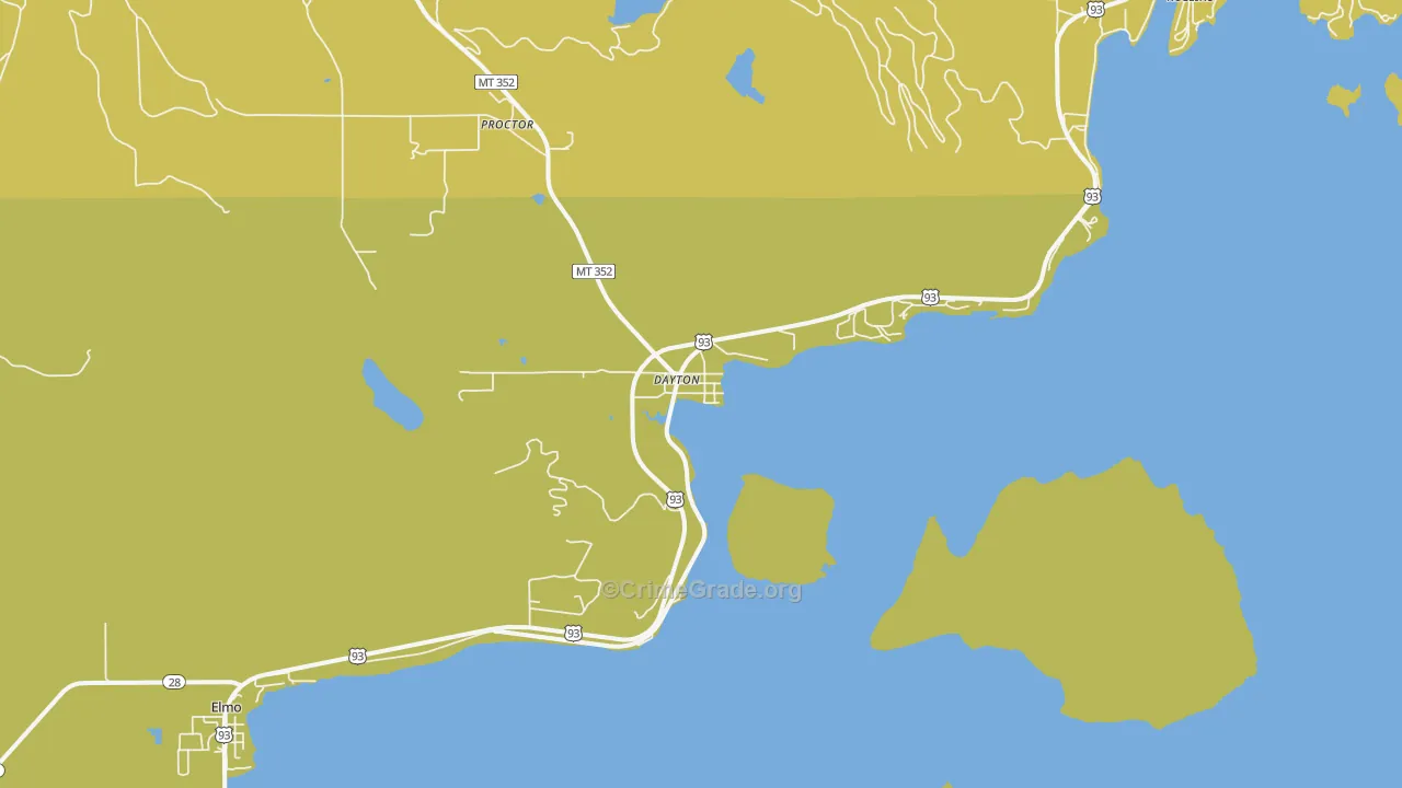 Dayton, MT Map of Murder Rates