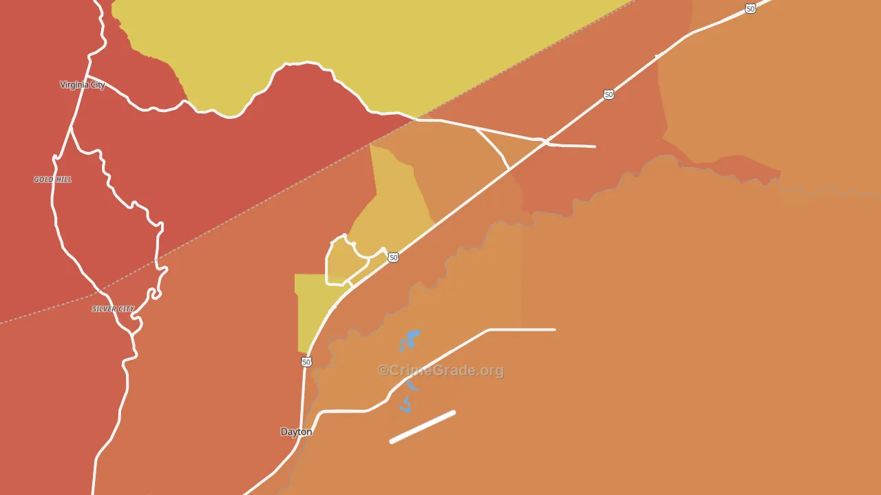 Dayton, NV Map of Murder Rates