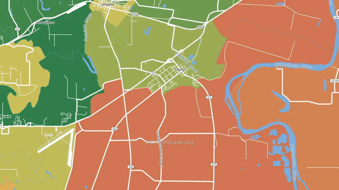 Dayton, OR Map of Murder Rates