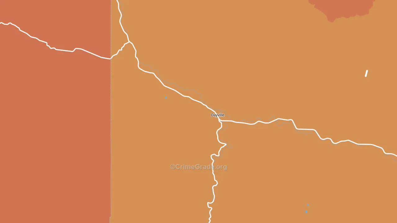 Dayville, OR Map of Murder Rates