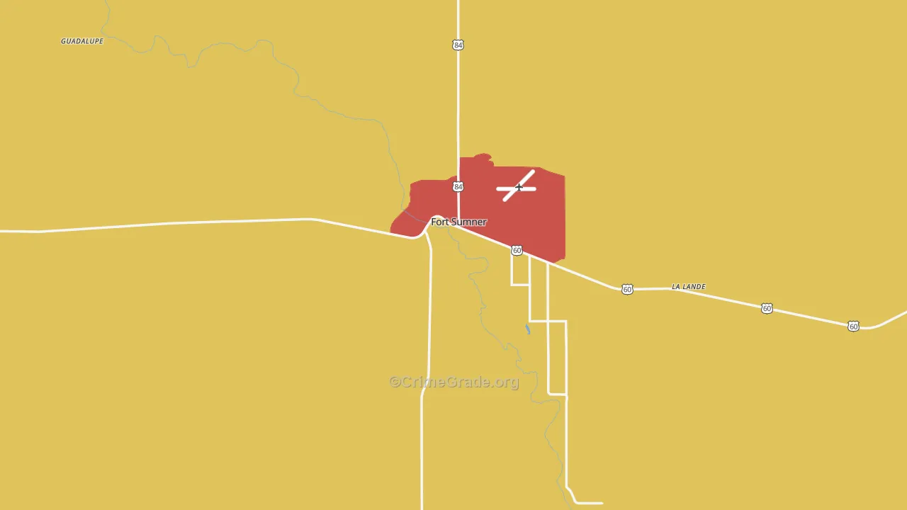 De Baca County, NM Map of Murder Rates