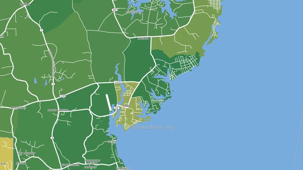 Deale, MD Map of Murder Rates