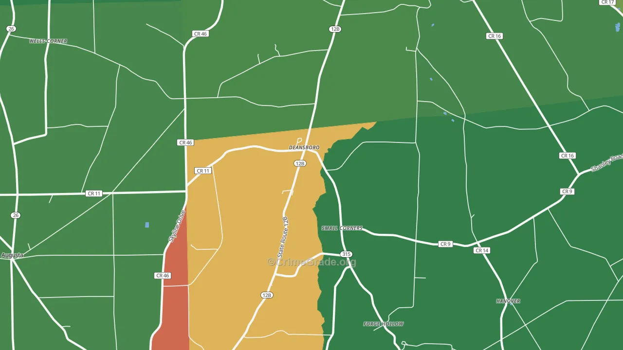 Deansboro, NY Map of Murder Rates