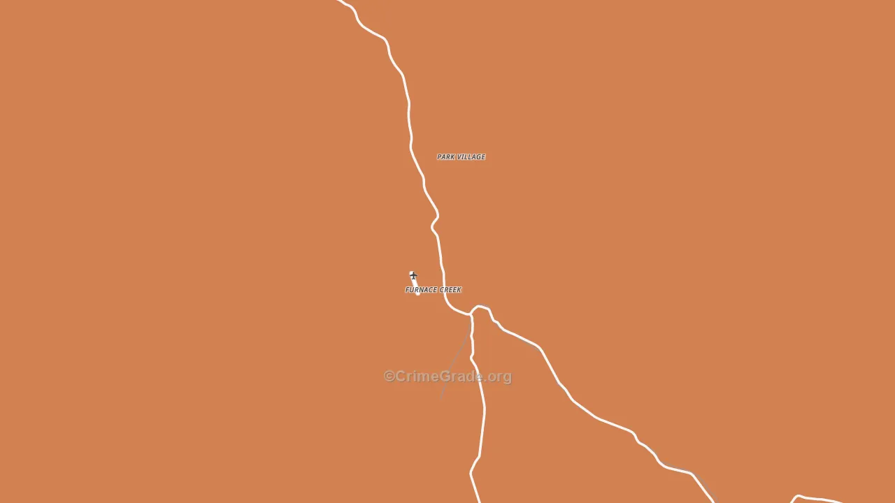 Death Valley, CA Map of Murder Rates