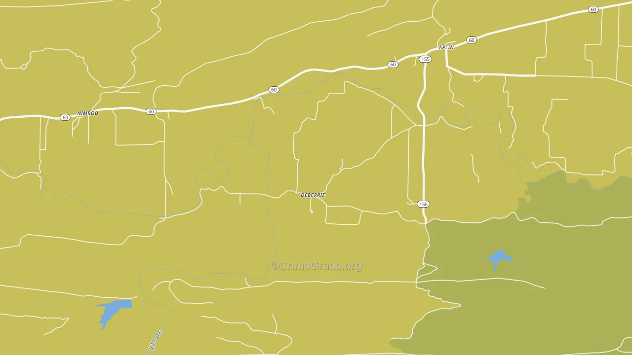 DeBaerrie, AR Map of Murder Rates