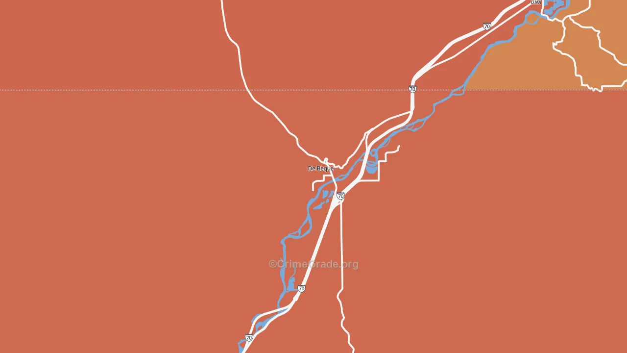 DeBeque, CO Map of Murder Rates