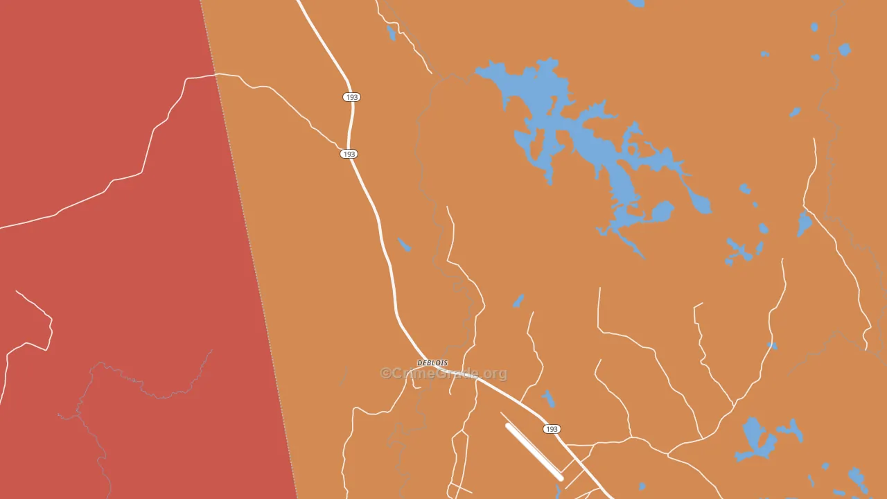 DeBlois, ME Map of Murder Rates