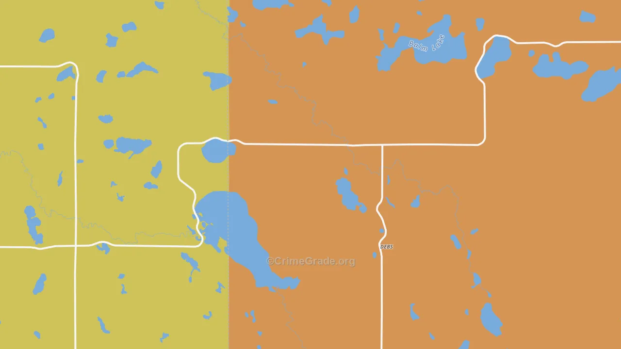 Debs, MN Map of Murder Rates