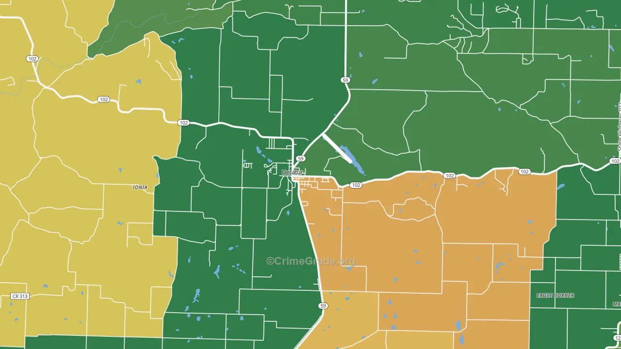 Decatur, AR Map of Murder Rates