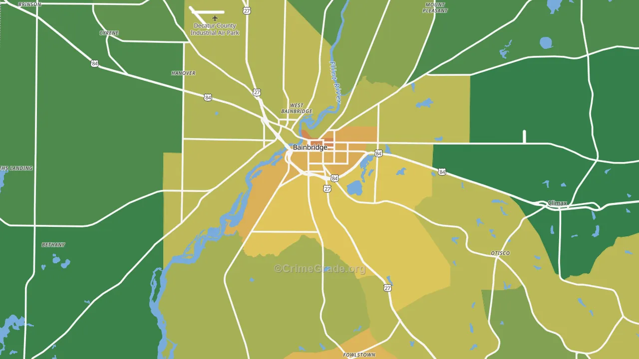 Decatur County, GA Map of Murder Rates