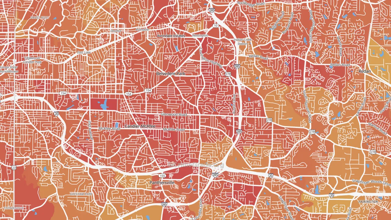 Decatur, GA Map of Murder Rates