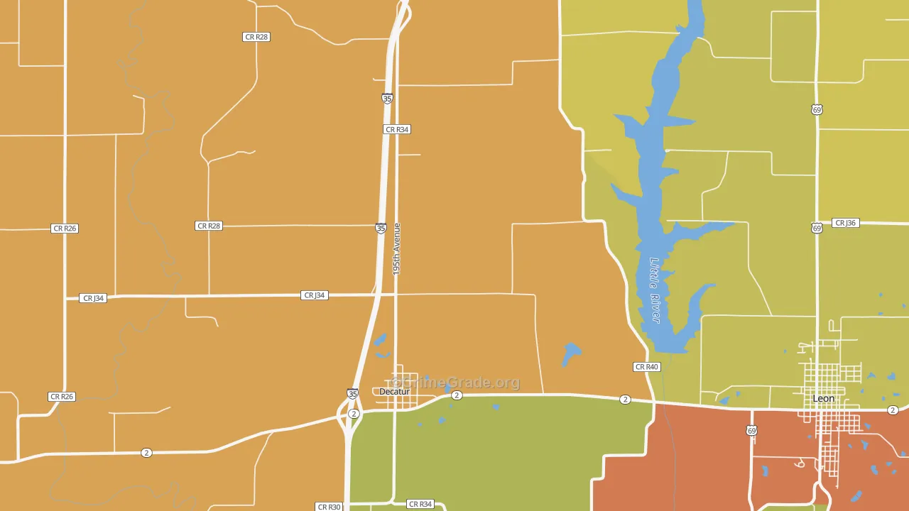 Decatur, IA Map of Murder Rates