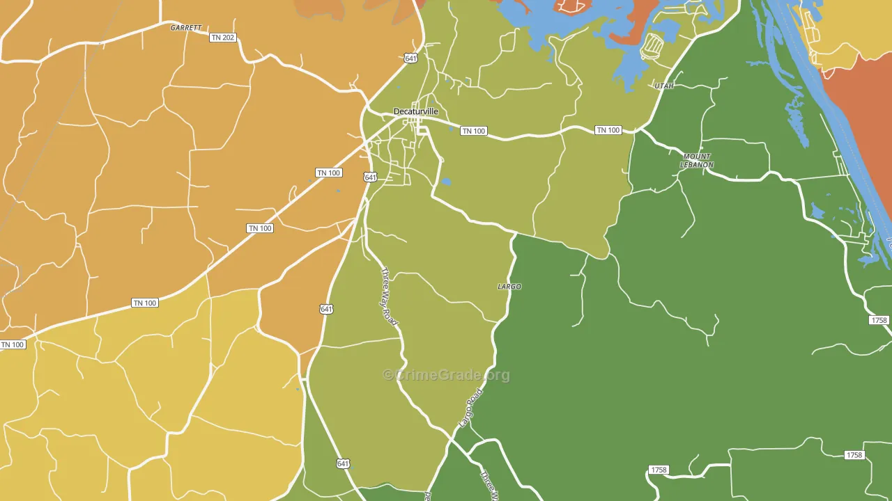Decaturville, TN Map of Murder Rates