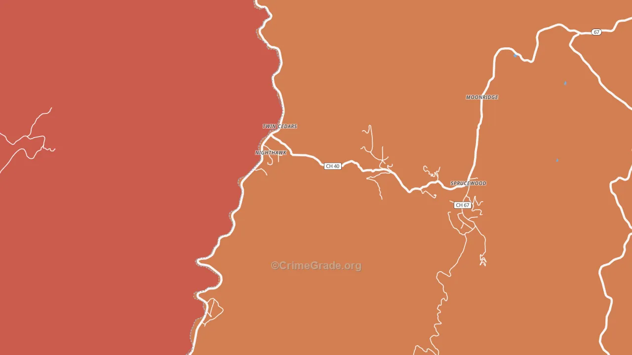Deckers, CO Map of Murder Rates