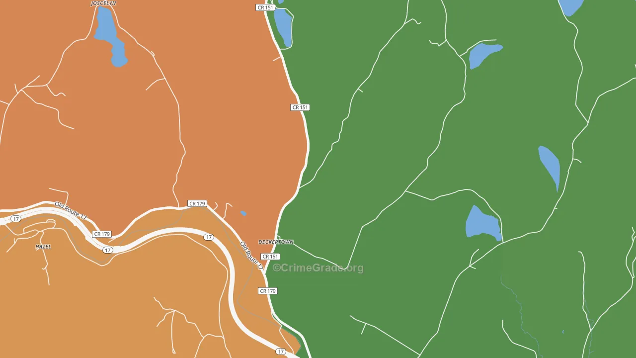 Deckertown, NY Map of Murder Rates