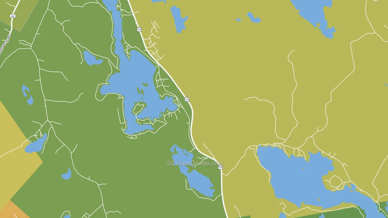 Dedham, ME Map of Murder Rates