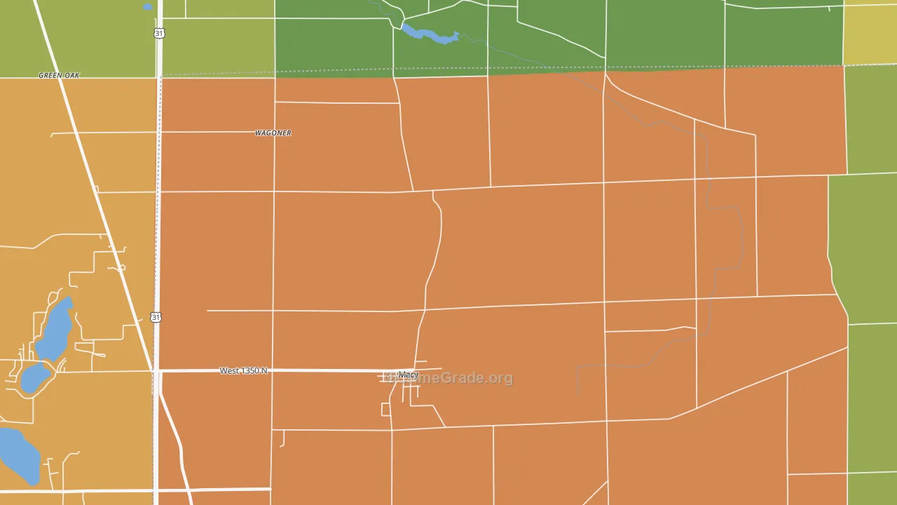 Deedsville, IN Map of Murder Rates