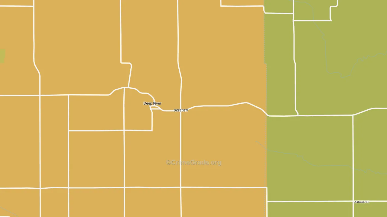 Deep River, IA Map of Murder Rates