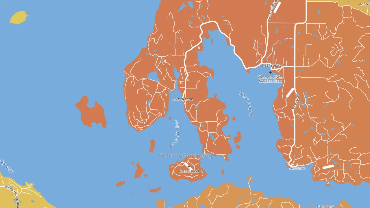 Deer Harbor, WA Map of Murder Rates