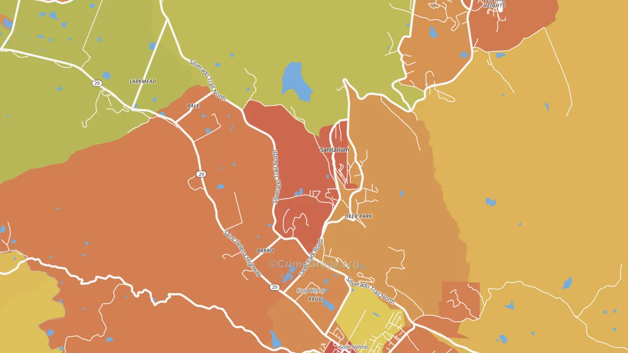 Deer Park, CA Map of Murder Rates