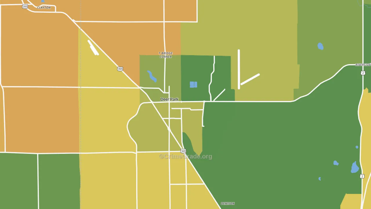 Deer Park, WA Map of Murder Rates