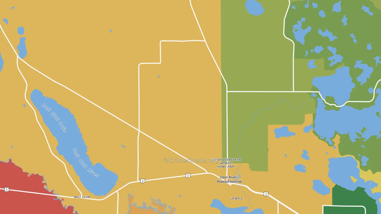 Deer River, MN Map of Murder Rates