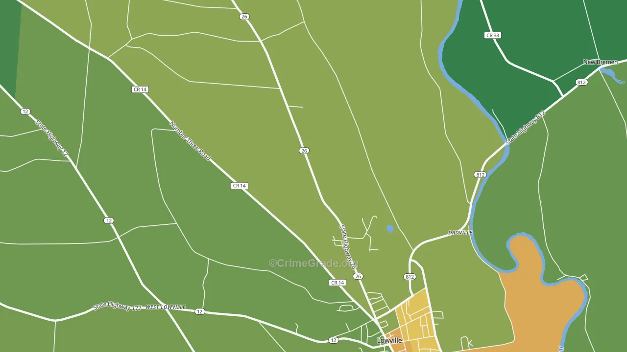 Deer River, NY Map of Murder Rates