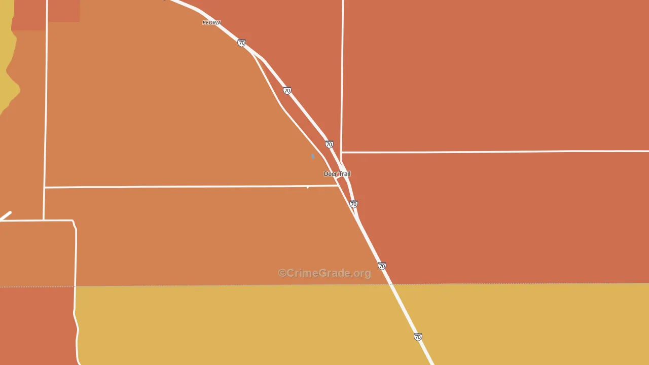 Deer Trail, CO Map of Murder Rates