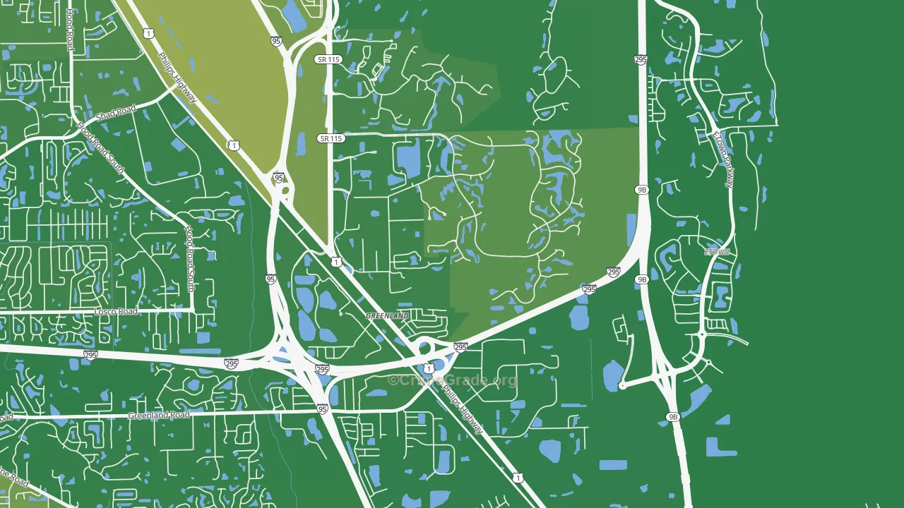 Deercreek, Jacksonville, FL Map of Murder Rates