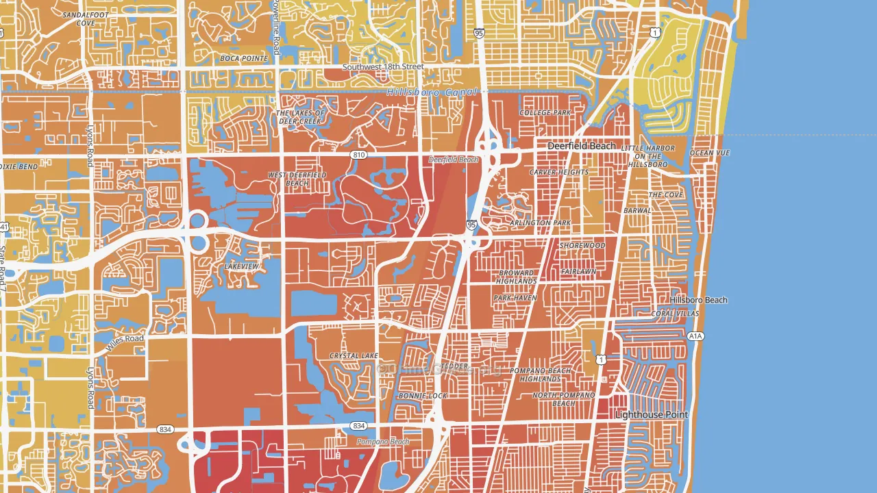 Deerfield Beach, FL Map of Murder Rates
