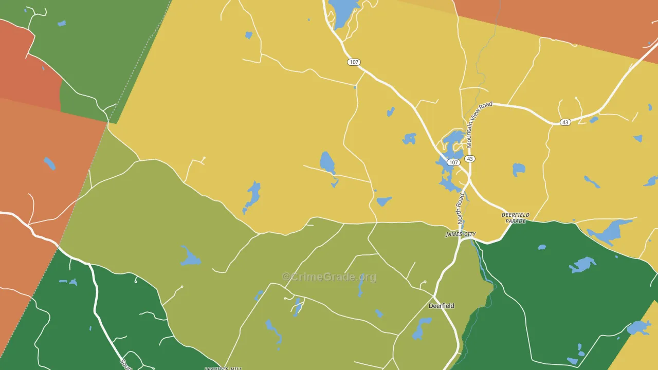 Deerfield Parade, NH Map of Murder Rates