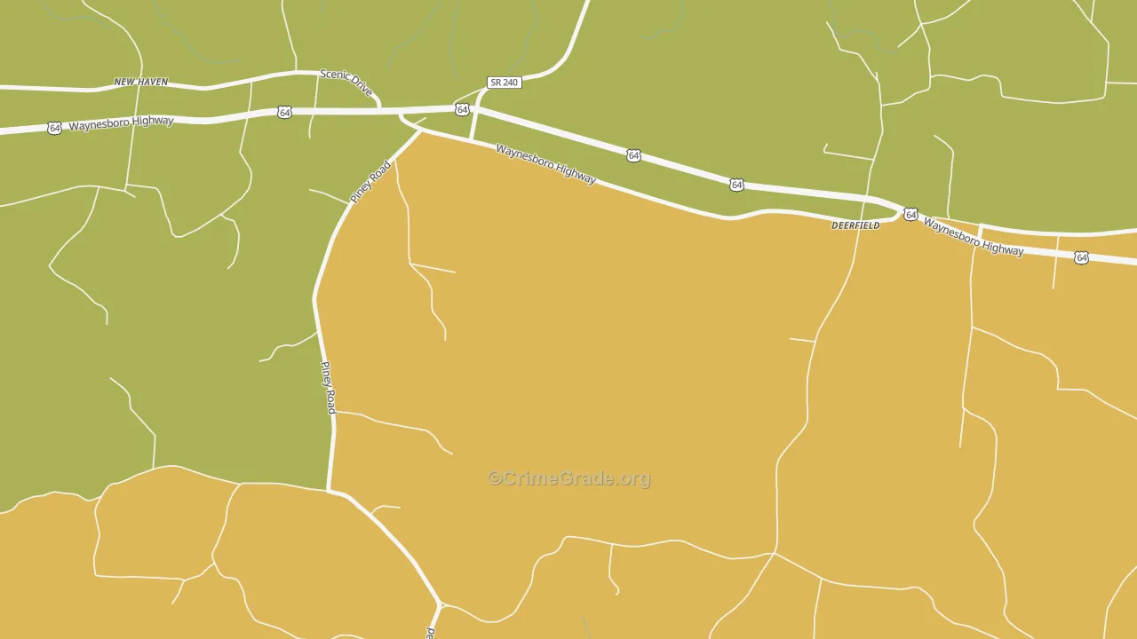 Deerfield, TN Map of Murder Rates