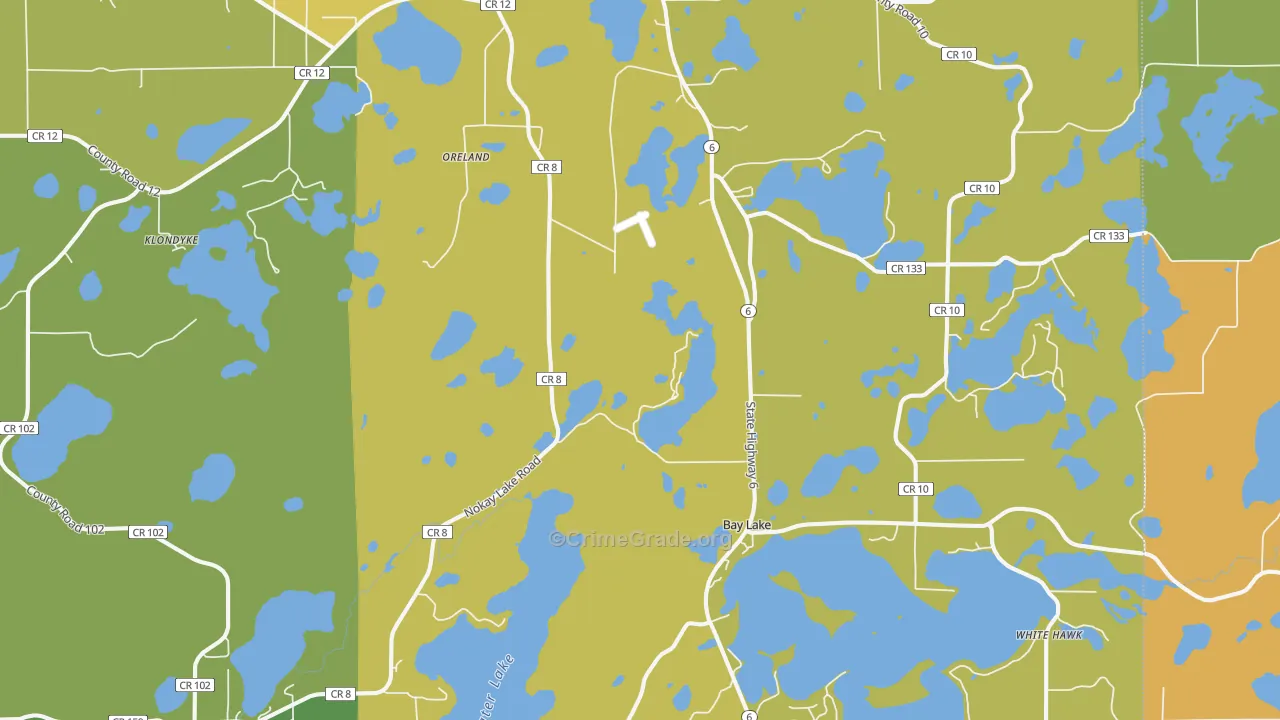 Deerwood, MN Map of Murder Rates