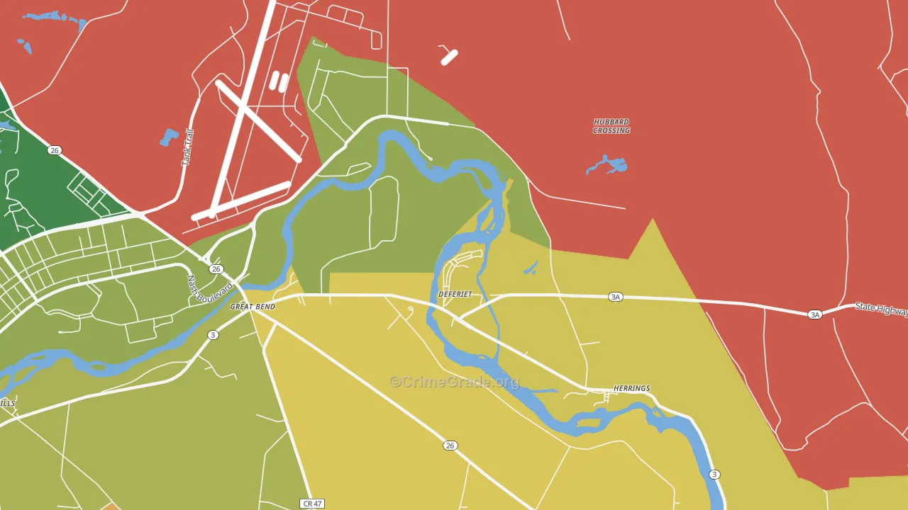 Deferiet, NY Map of Murder Rates
