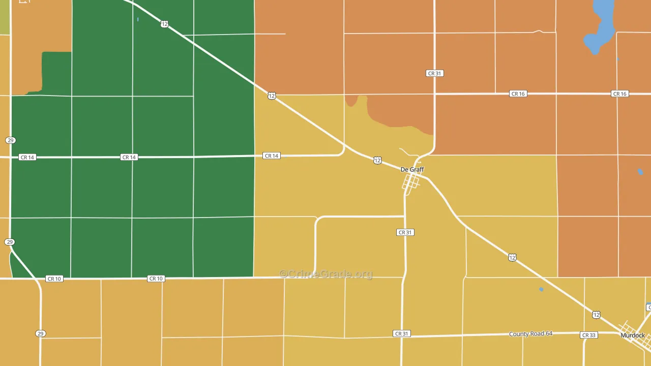DeGraff, MN Map of Murder Rates