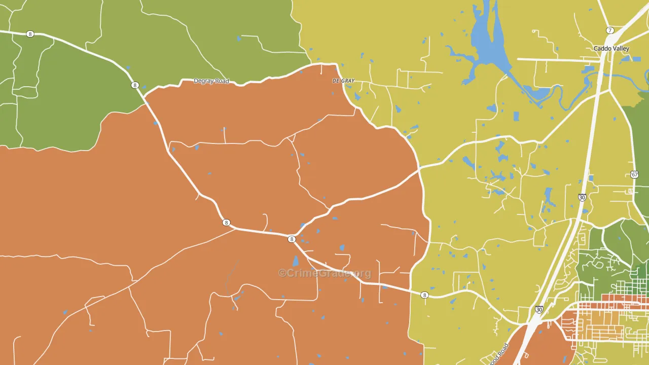 DeGray, AR Map of Murder Rates