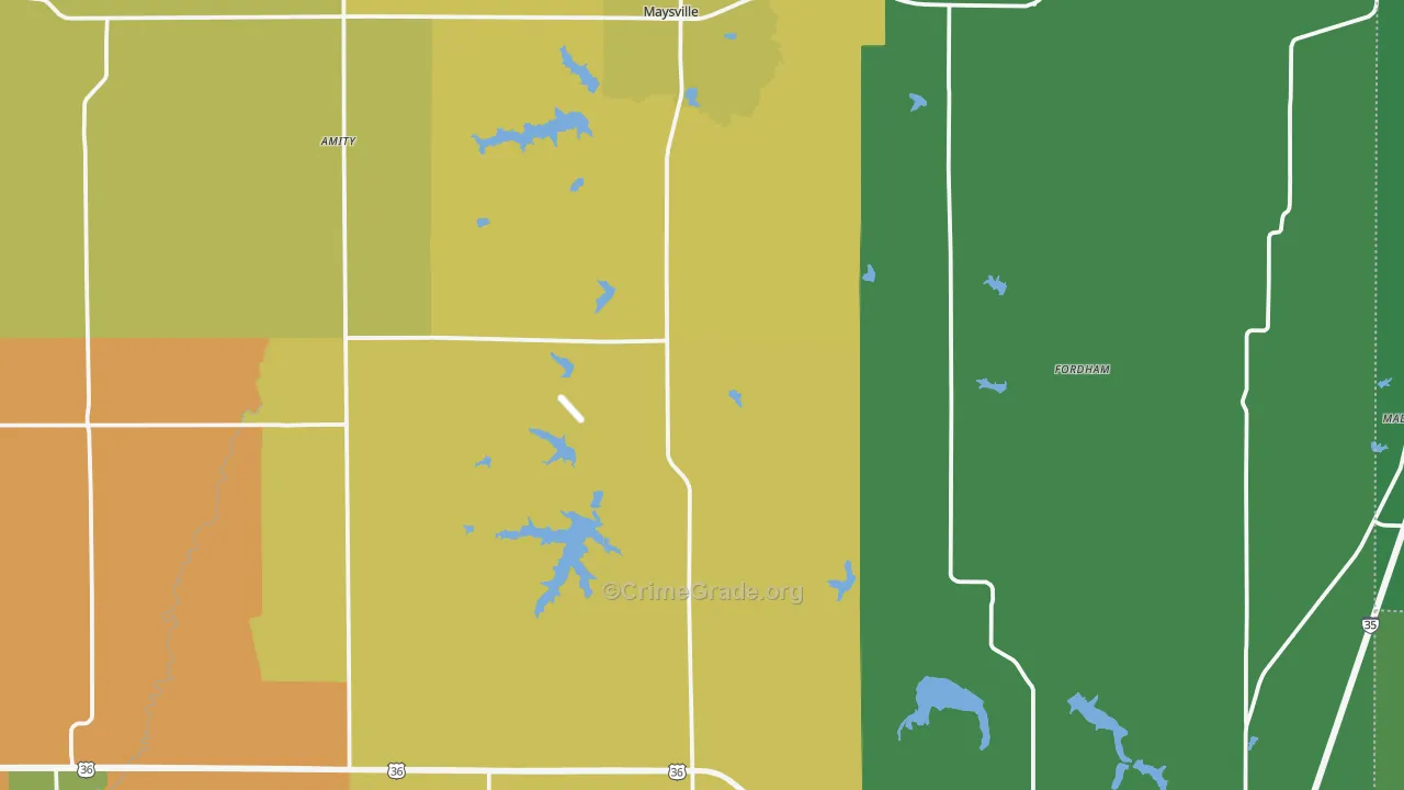 DeKalb County, MO Map of Murder Rates