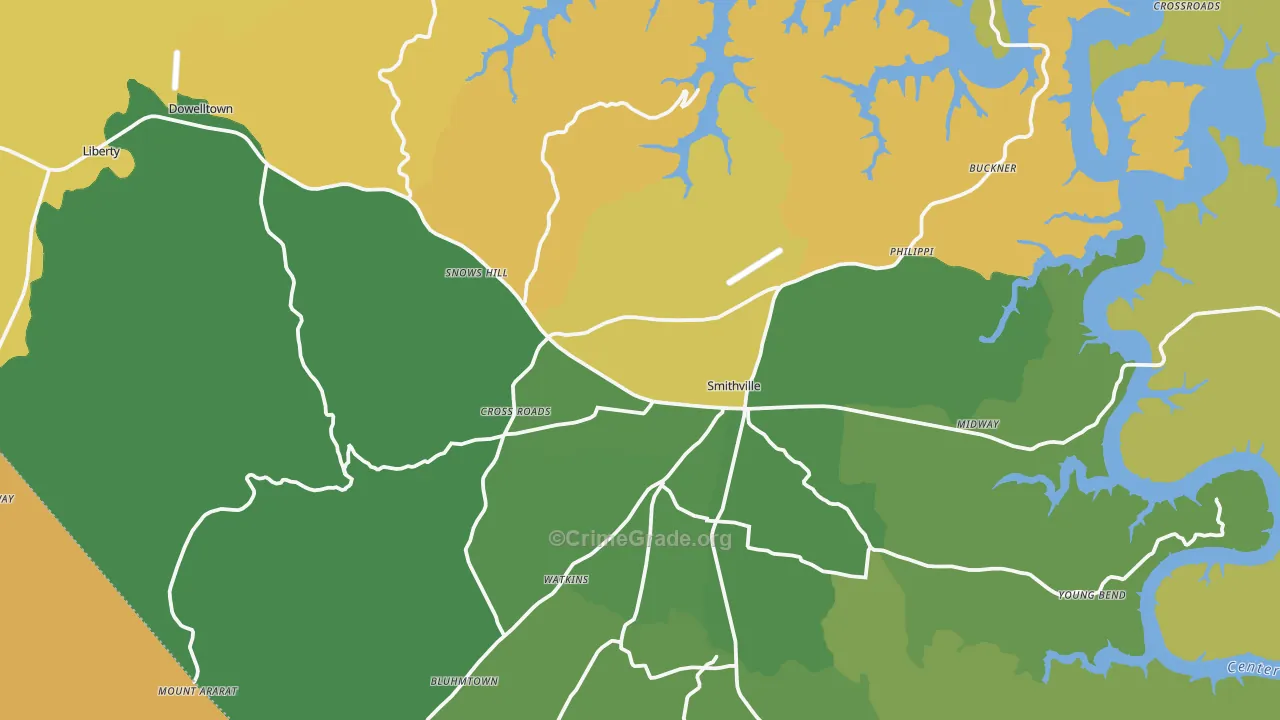 DeKalb County, TN Map of Murder Rates