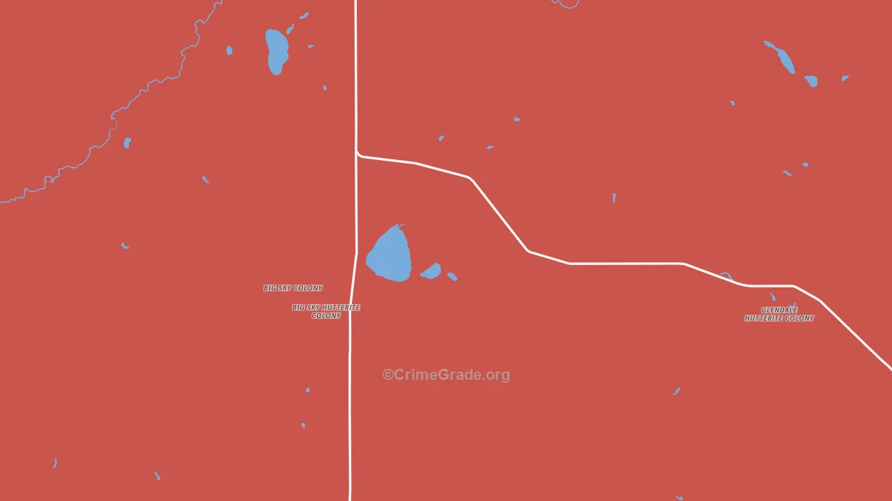 Del Bonita, MT Map of Murder Rates