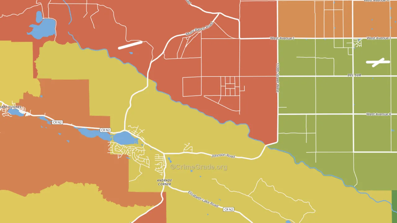 Del Sur, CA Map of Murder Rates