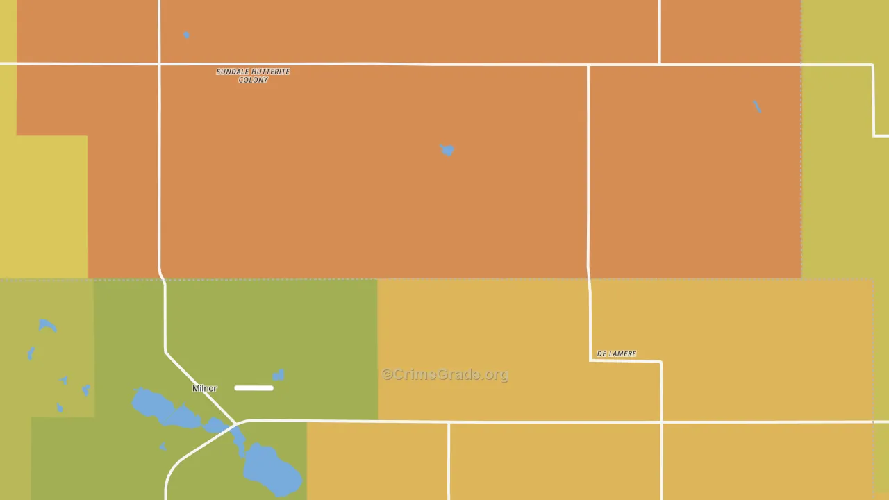 DeLamere, ND Map of Murder Rates