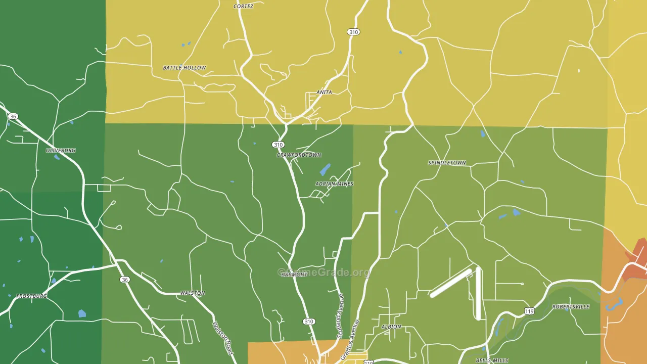 DeLancey, PA Map of Murder Rates