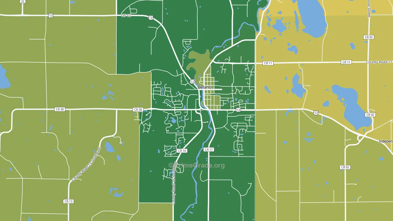 Delano, MN Map of Murder Rates