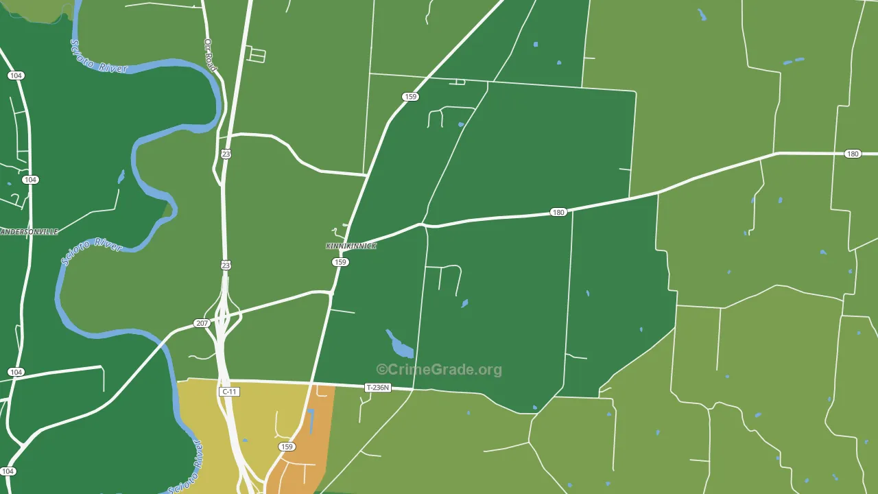 Delano, OH Map of Murder Rates