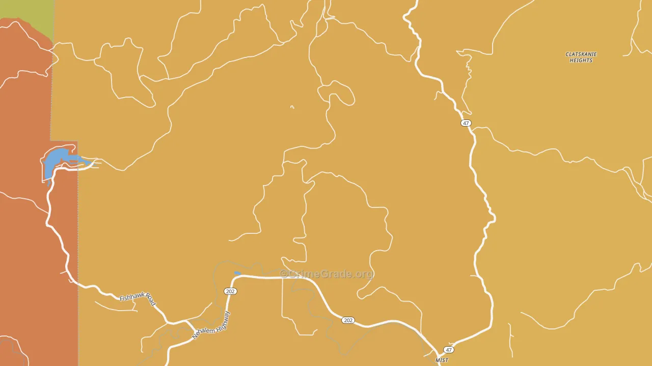 DeLena, OR Map of Murder Rates