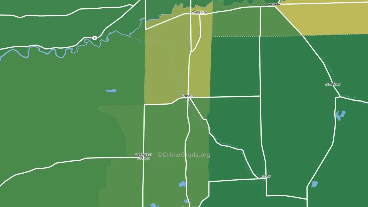 DeLevan, NY Map of Murder Rates