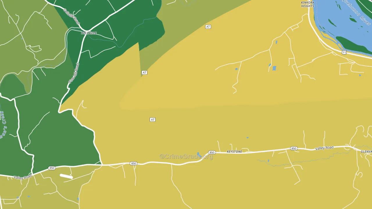 Dellville, PA Map of Murder Rates