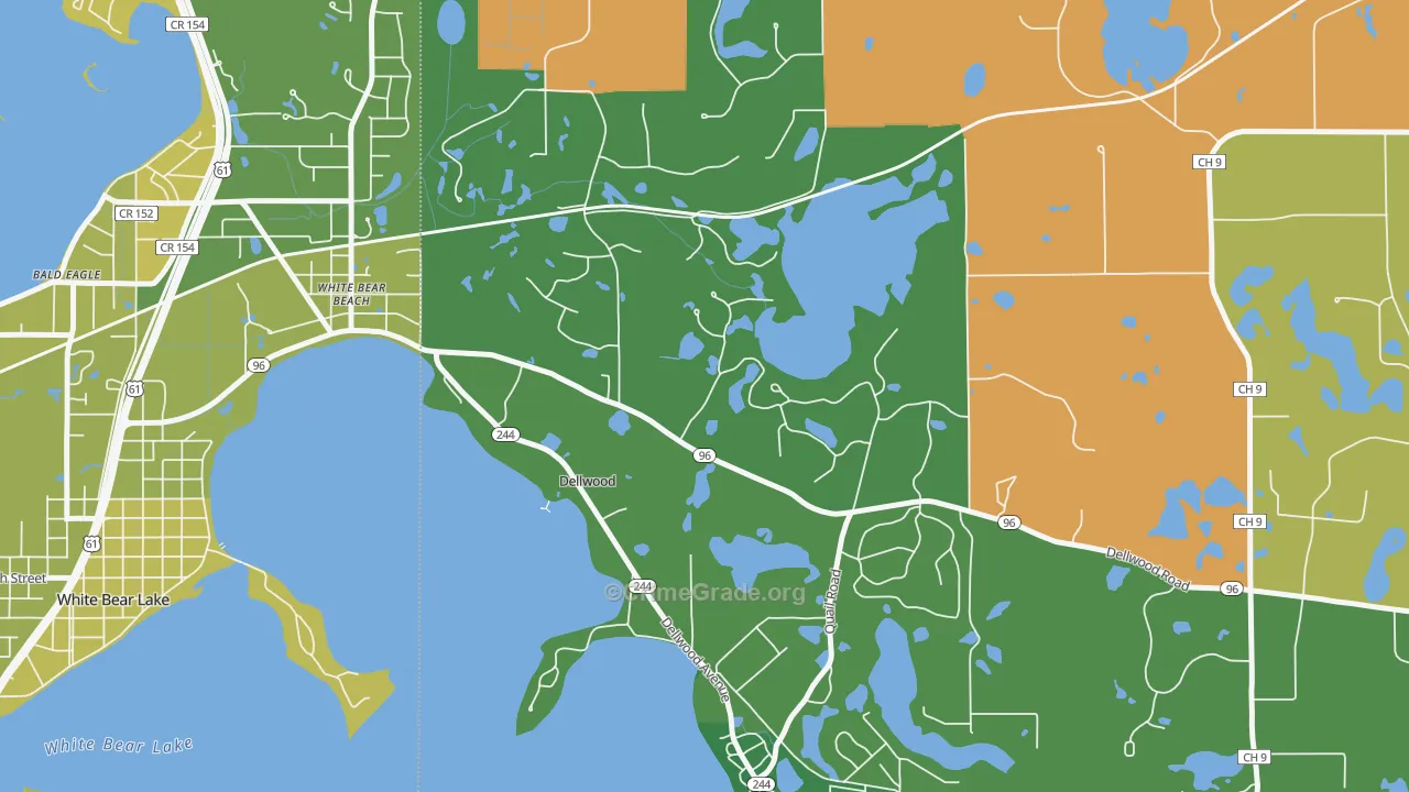 Dellwood, MN Map of Murder Rates