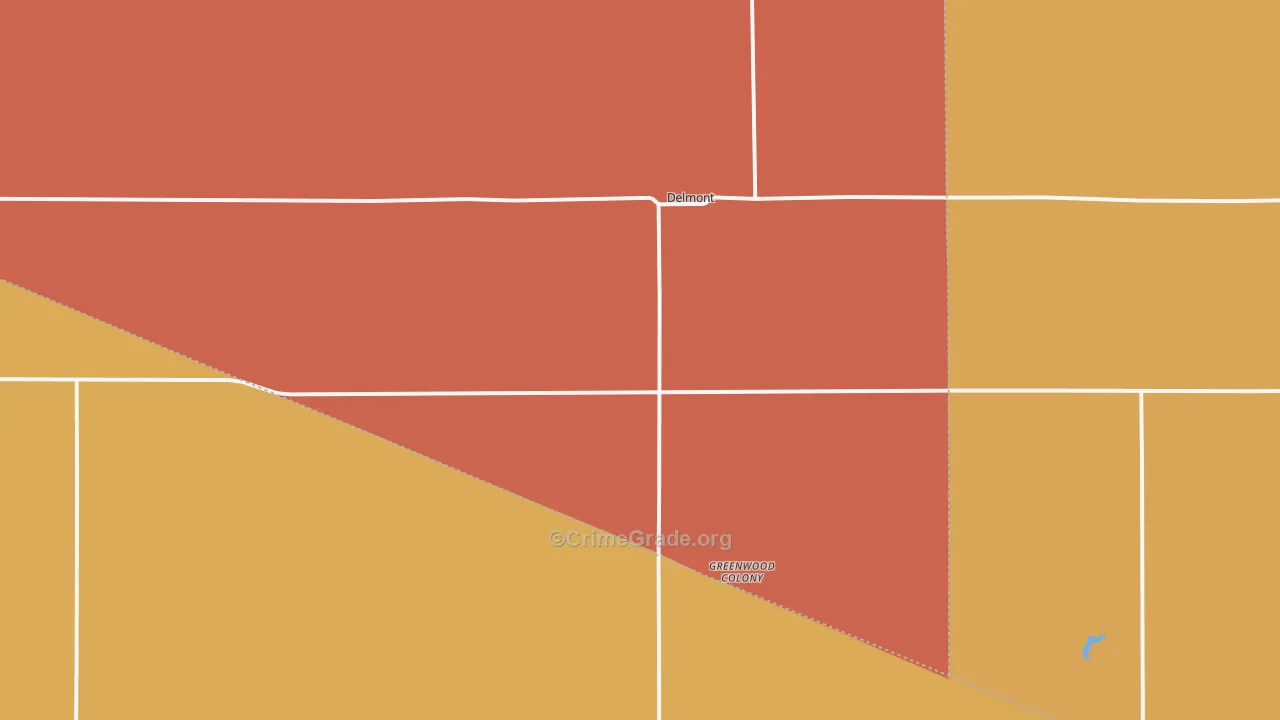 Delmont, SD Map of Murder Rates