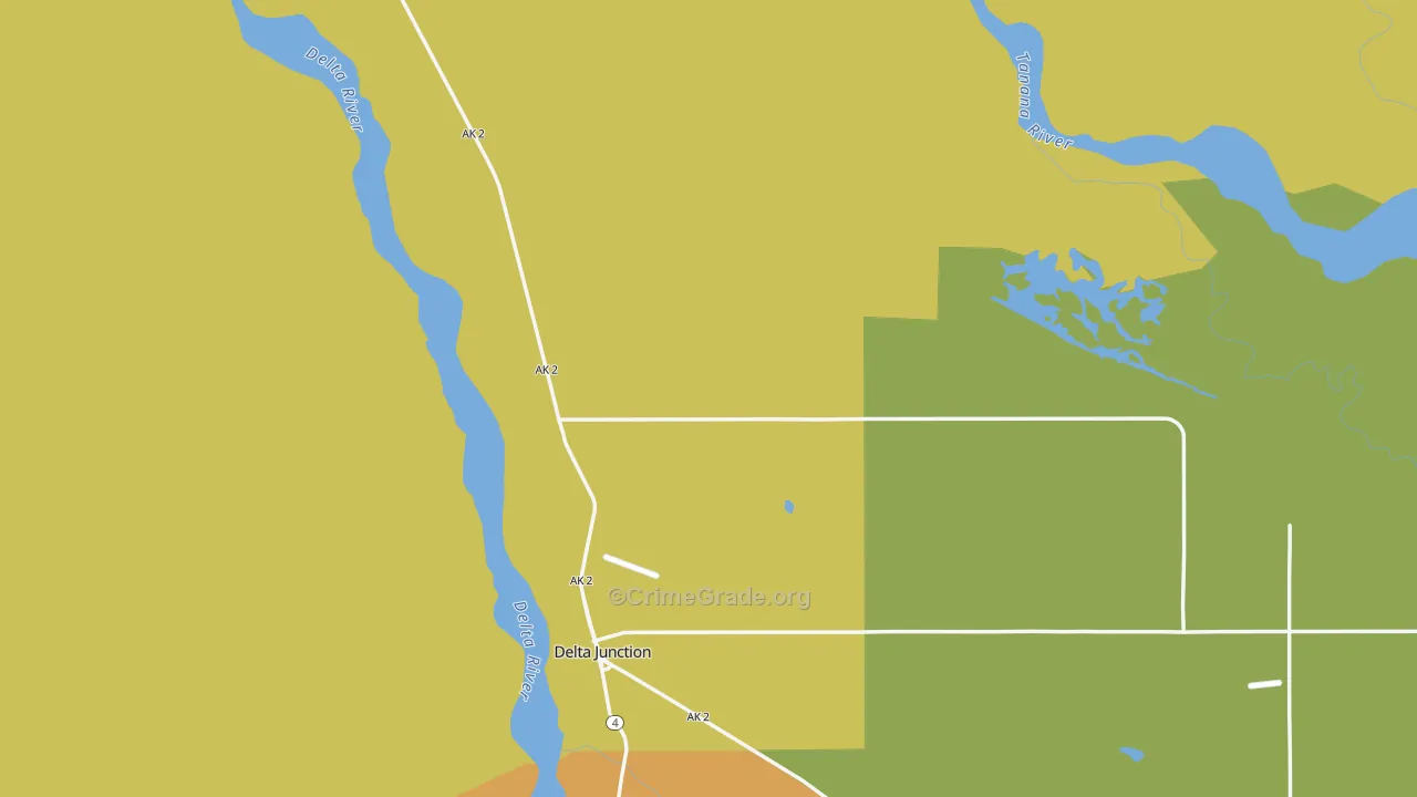 Delta Junction, AK Map of Murder Rates
